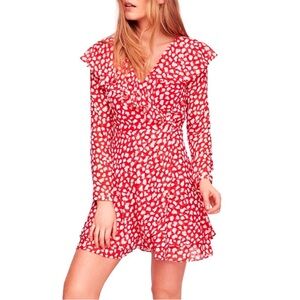 “FREE PEOPLE” Frenchie Ruffle Wrap Dress
